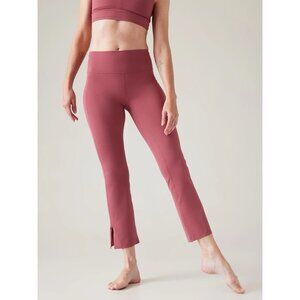 Athleta High Rise Stash Straight Crop Active Pant (Sz XS) Berry Rose Leggings